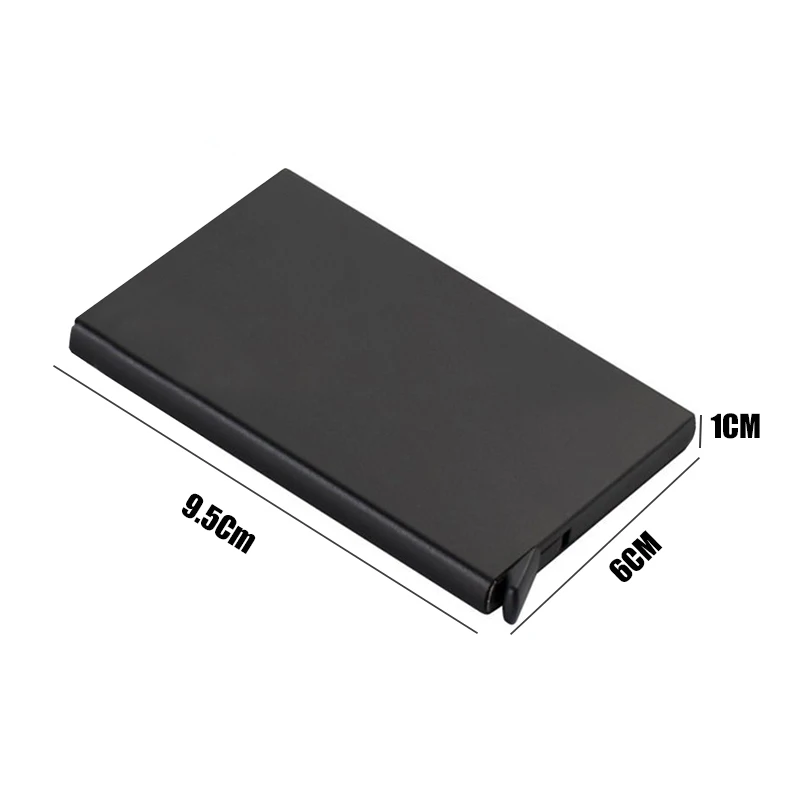 Anti-theft ID Credit Card Holder Thin Aluminium Metal RFID Wallets Pocket Case Automatic Pop Up Bank Women Men Credit Card Box