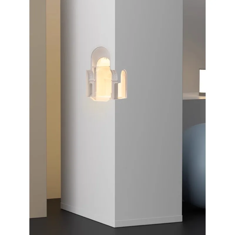 

Creative plaster lamp embedded staircase corner Florentine plaster table lamp embedded wall lamp hallway plaster lamp