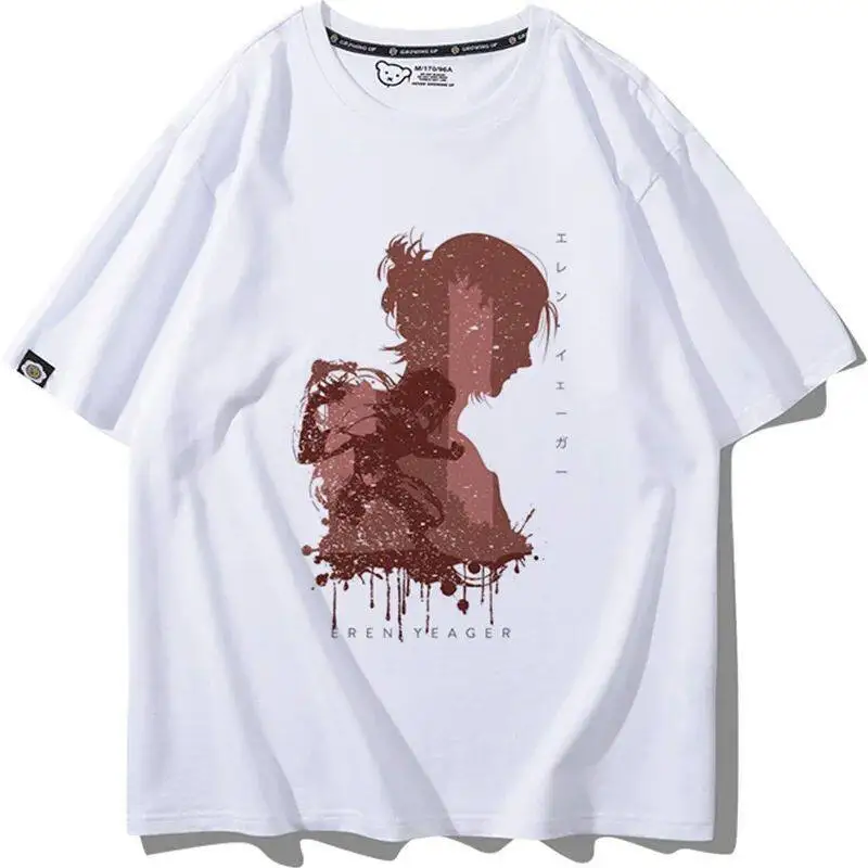 attack-on-titan-japanese-anime-t-shirt-unisex-loose-fit-short-sleeve-pu-leather-v-neck-citywalk-fashion-youthful-style