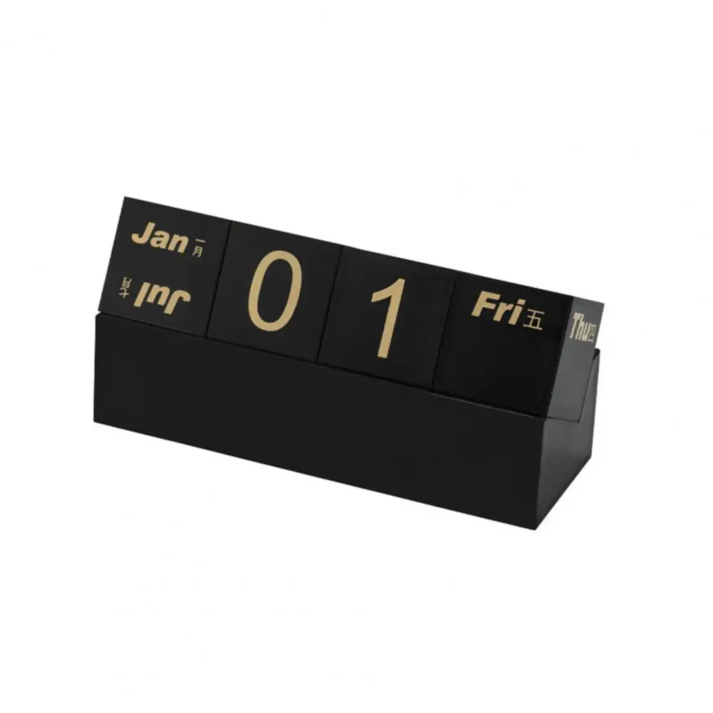 1 Set Durable Calendar Ornament Plastic Desk Calendar Novelty Creative DIY Perpetual Calendar Desktop Ornament Record Date