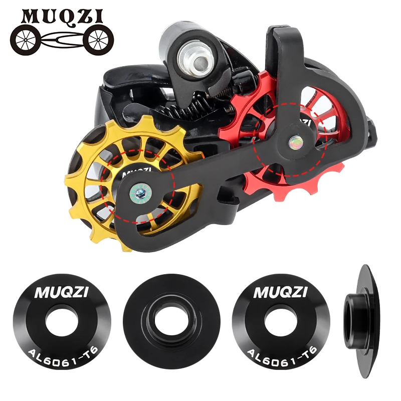 MUQZI Rear Derailleur Pulley Cap Bicycle Aluminum Alloy Jockey Wheel Cover 10T 11T 12T 13T 14T 15T 16T 17T Guide Wheel Cap