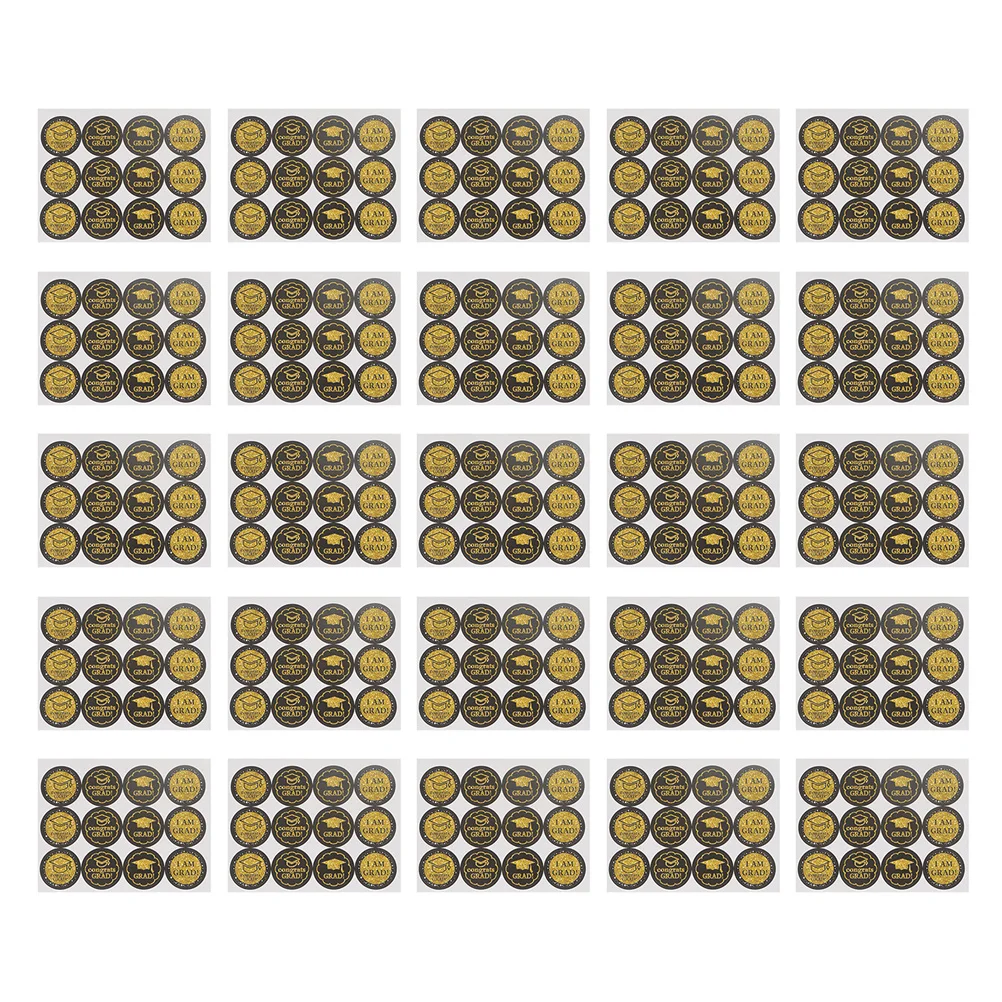 12 قطعة ملصقات قبعة التخرج موضوع التخرج ملصقات الختم ذاتية اللصق ختم التسمية للحزب هدية دفتر المغلف