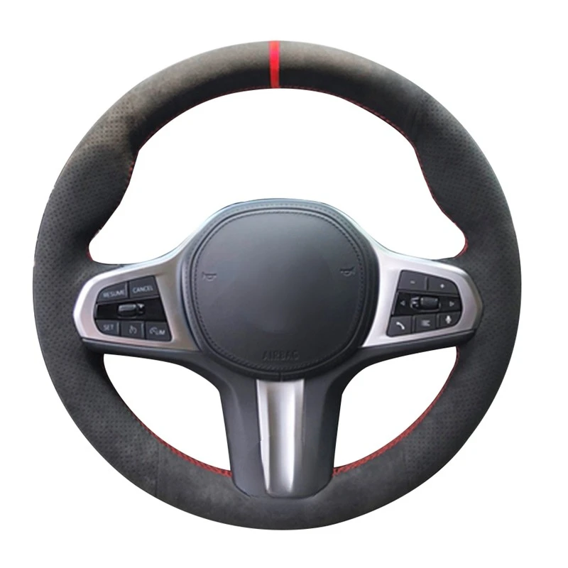 Anti-Slip Suede Car Steering Wheel Cover For BMW M Sport G30 G31 G32 G20 G21 G11 G12 G14 G15 G16 X3 G01 X4 G02 X5 G05 X7 G07