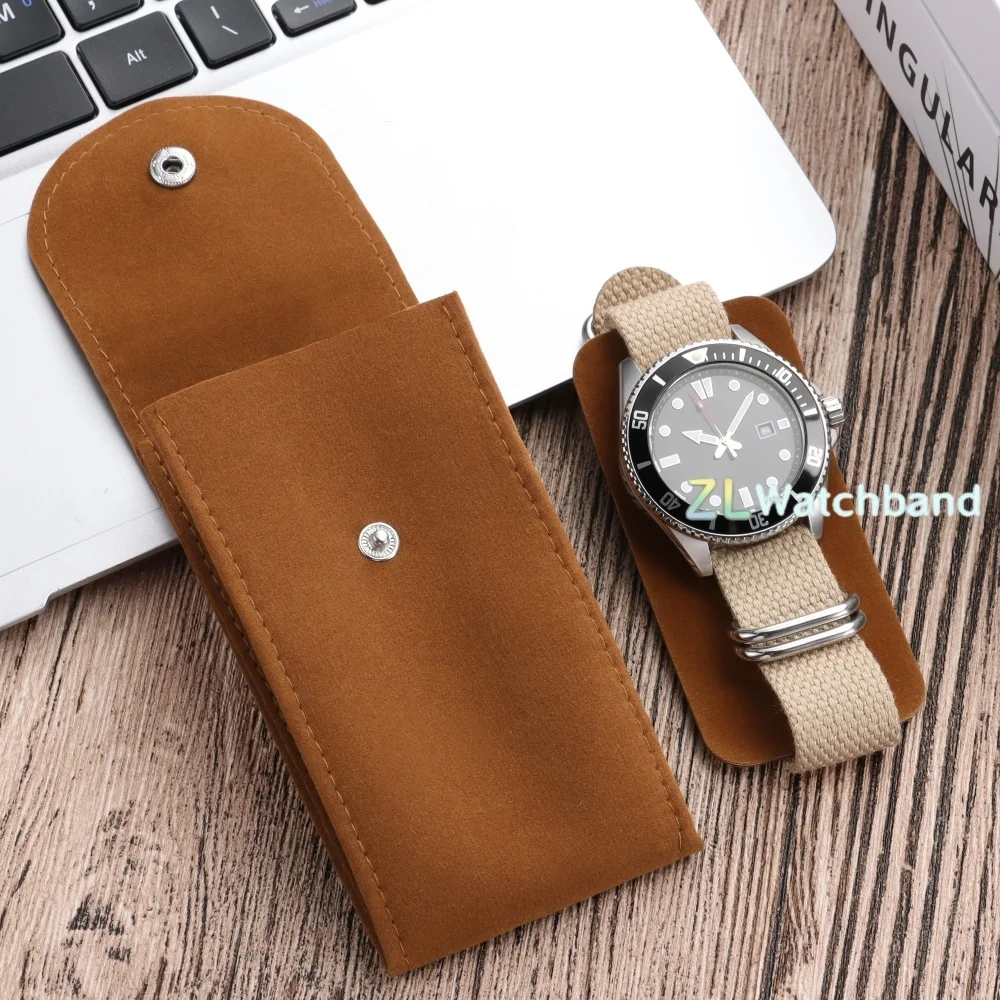 Portable Flannelette Dust Protect Watch Storage Bag Snap Watch Protection Bag New Watch Boxes Case Watches Pouch Gift Packaging