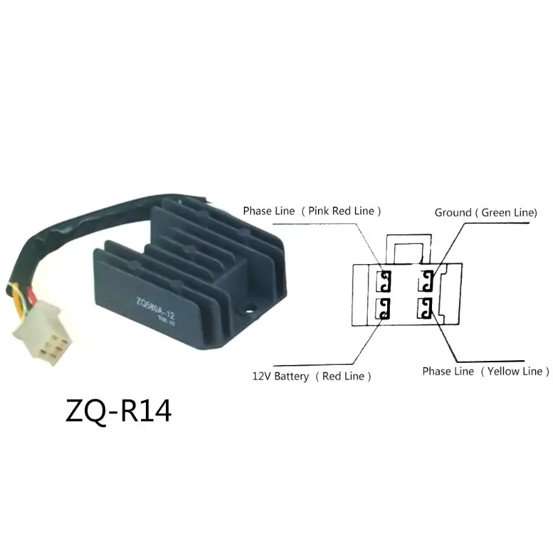 12V 4 Wires Voltage Regulator Rectifier for 50cc 125cc 150CC Scooter GY6 Moped ATV Motorcycle Dirt Pit Bike