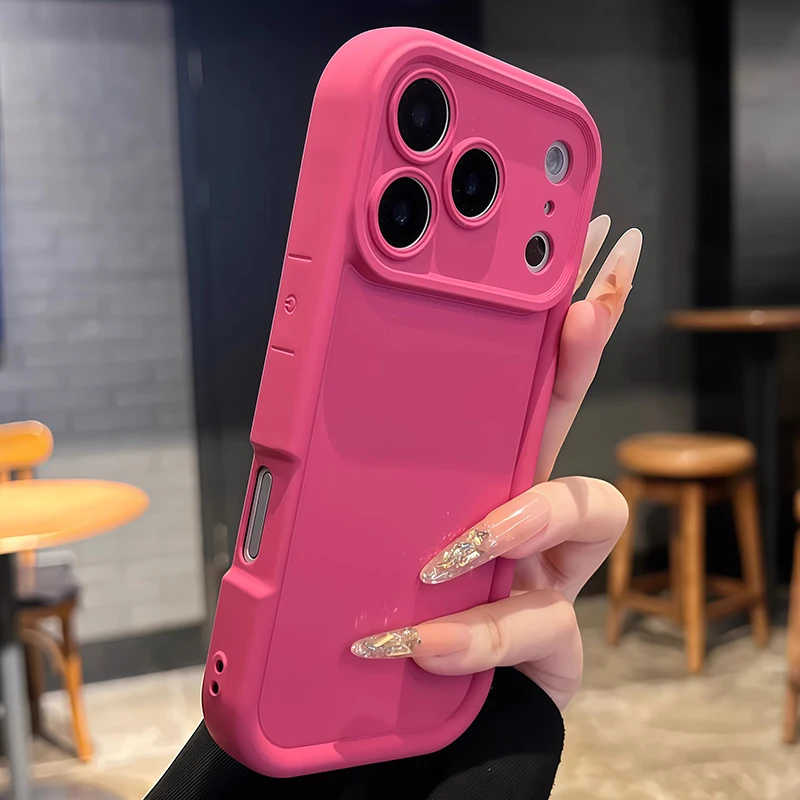 Kameraschutz Candy Color Silikon Soft Case für iPhone 11 12 13 14 Plus 15 16 17 Pro Max XR XS X 7 8 SE2 Matte Bumper Hülle