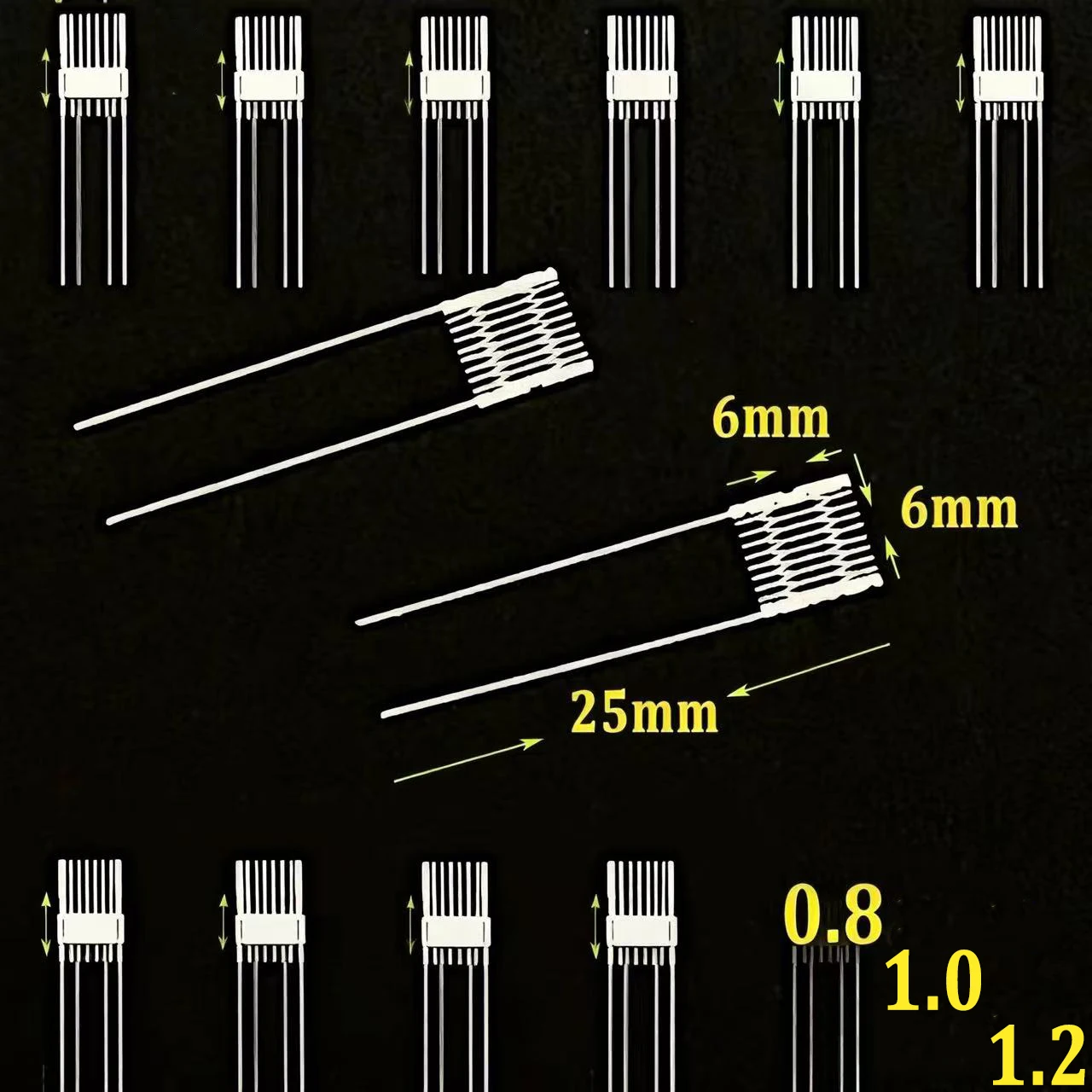 100-10pcs Hardware Single Row of Hexagons Mesh 0.8/1.0/1.2ohm Ropes Wires XLIM XROS SPL Sheet Heating Element Resistance Repair