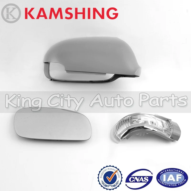 CAPQX For Touran 2005 2006 2007 2008 2009 2010 Side Rearview Mirror Glass Lens Turn Signal Light Mirror Cover Frame Shell Lid