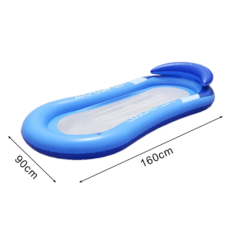 Hamaca de agua de PVC para piscina, colchón de aire, tumbona, cojín flotante para dormir, cama de aire inflable