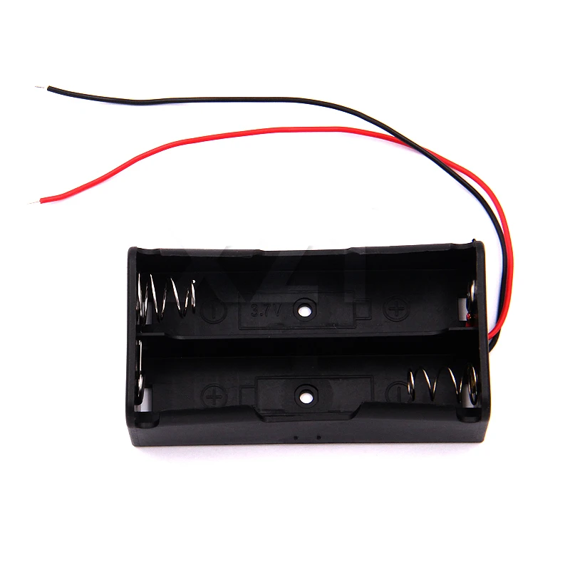 Hot Sell FOR 18650 Battery Holder Box 2 Slot 3.7V Battery Storage Case 2 Cell Plastic Container with Connect Black Red Wires