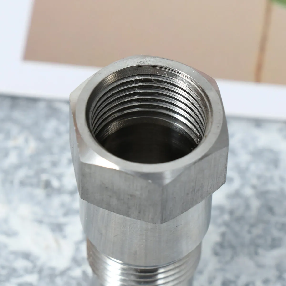 Connector Metal Design Replacement Thread Fit for Most O2 Fittings Easy Installation Silver Auto Parts Exhaust