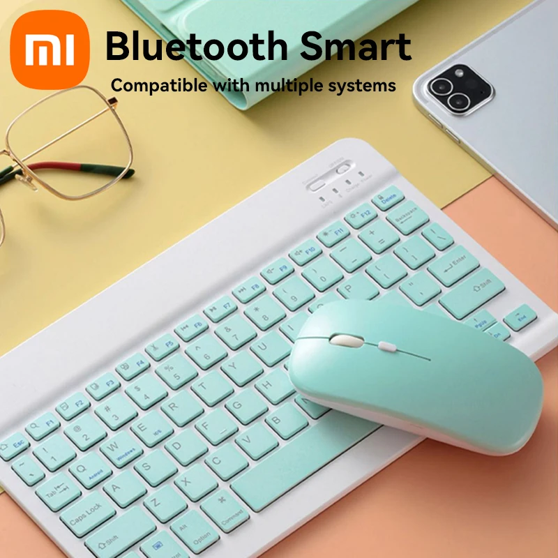 Xiaomi Bluetooth Keyboard Mouse Suitable For Ipad Huawei Tablet Phone Rechargeable 10inch Ultra-slim Wireless Keyboard Mouse Set