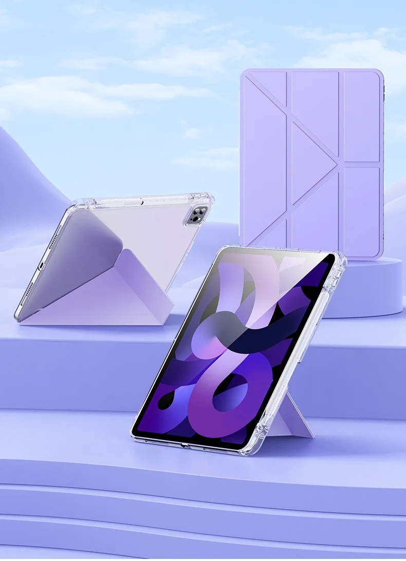 Für iPad Air Pro Mini 11 10,9 10,2 9,7 Zoll Multifunktionale Leder-Stoßfeste Schutzhülle mit Schlaf-/Aufwachfunktion – Detail 1