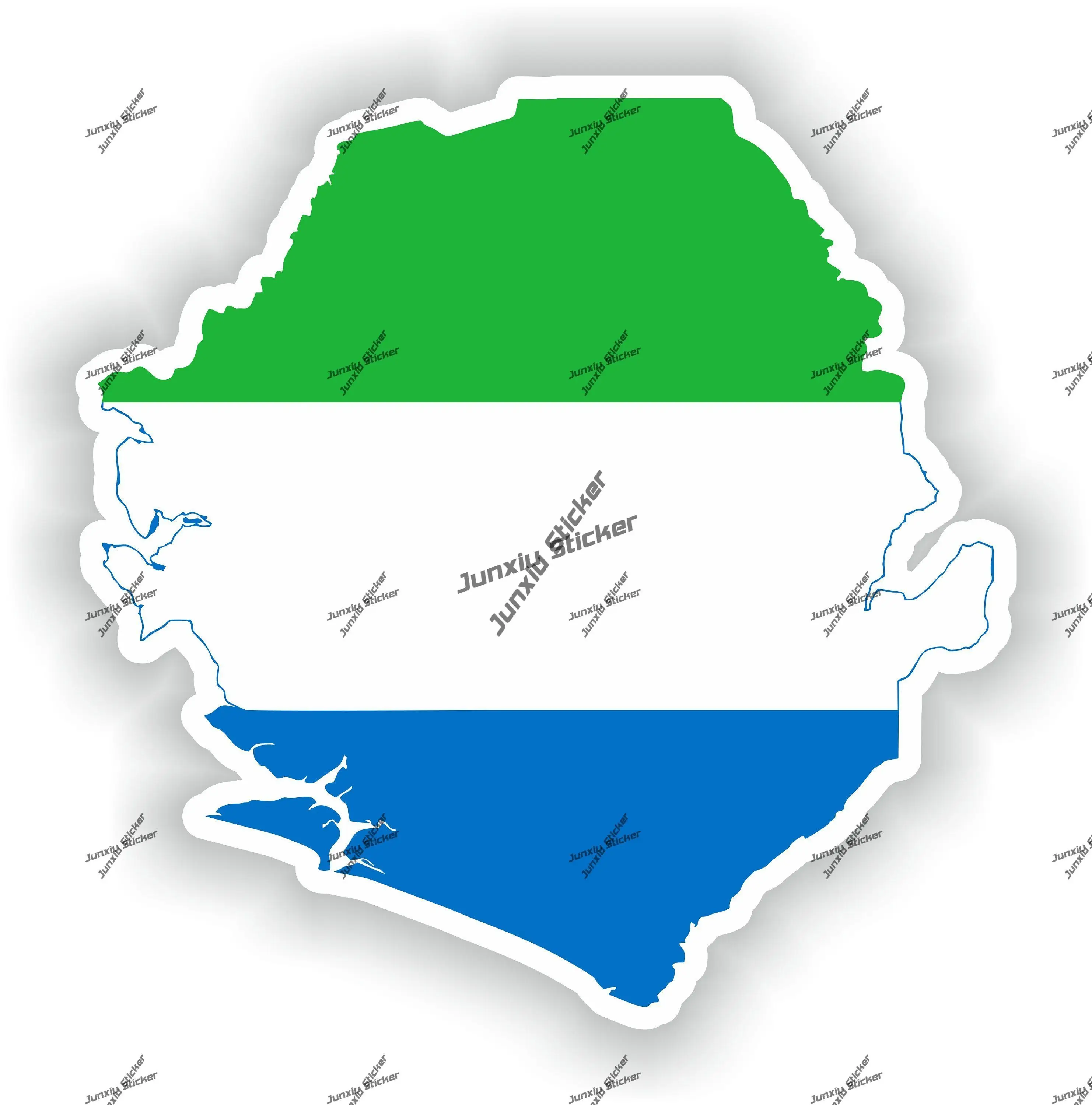 

Sierra Leone Sticker Sierra Leone Outline Flag Decal for Car SUV Laptop Book Fridge Guitar Motorcycle Helmet ToolBox Accessories