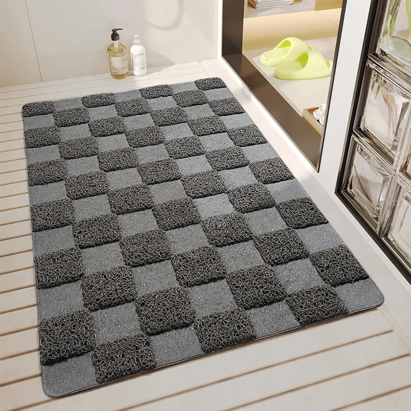 

Silk Loop Non Slip Bath Mat Shower Room Foot Pad Loofah Absorbent Bathroom Floor Mat