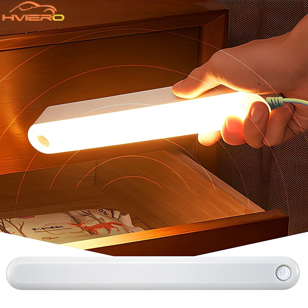 

Human Body Sensing Light USBLED Long Strip Rechargeable Small Night Lamp Intelligent Wardrobe Dormitory Super Bright Lighting