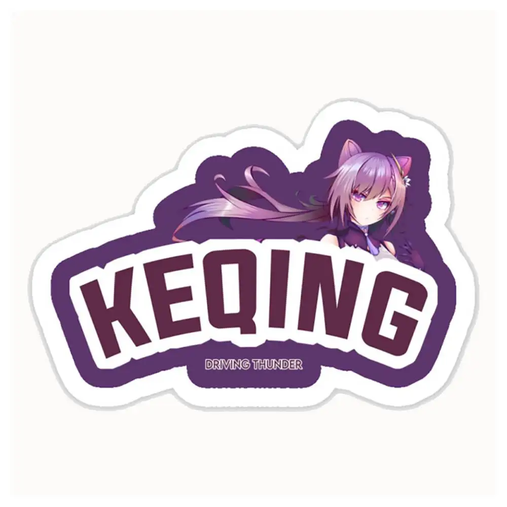Genshin Impact Keqing 2 Waterproof Stickers For Decorating Car Windows Motorcycles And Computers.