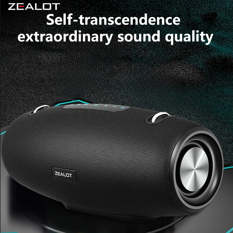 ZEALOT-S67 Wireless Speaker 60W, Comes With A Shoulder Strap, Portable For Outdoor, Waterproof, Loud Sound, Super Long Battery view 3