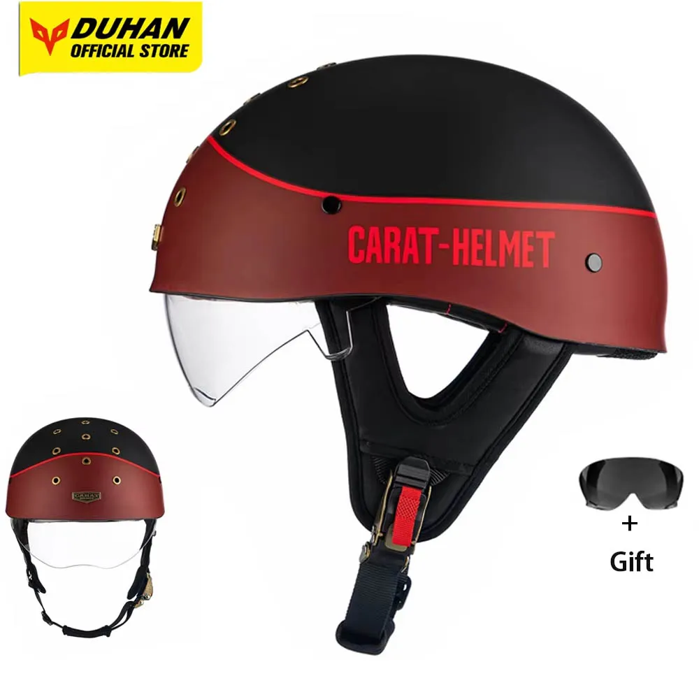 

New Motorcycle Half Helmet DOT Certification Moto Half Helmet ABS Material Motorbike Riding Helmet Anti Fall Wear Resistant