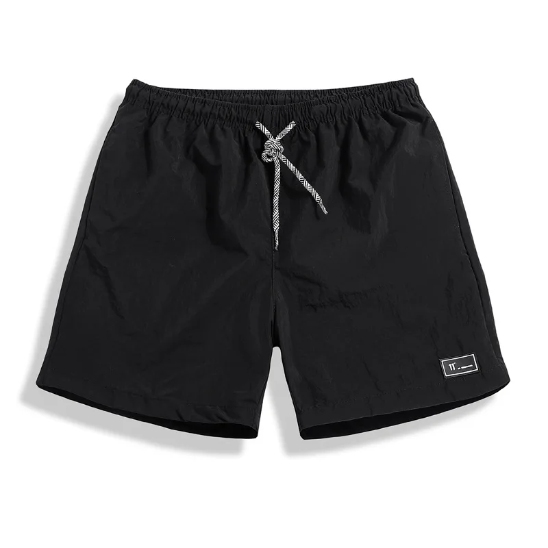 Large Size Shorts Men Swim Trunks Quick Dry Board Casual Sports Sweatpants Solid Lightweight Breathable Drawstring Surfing Beach