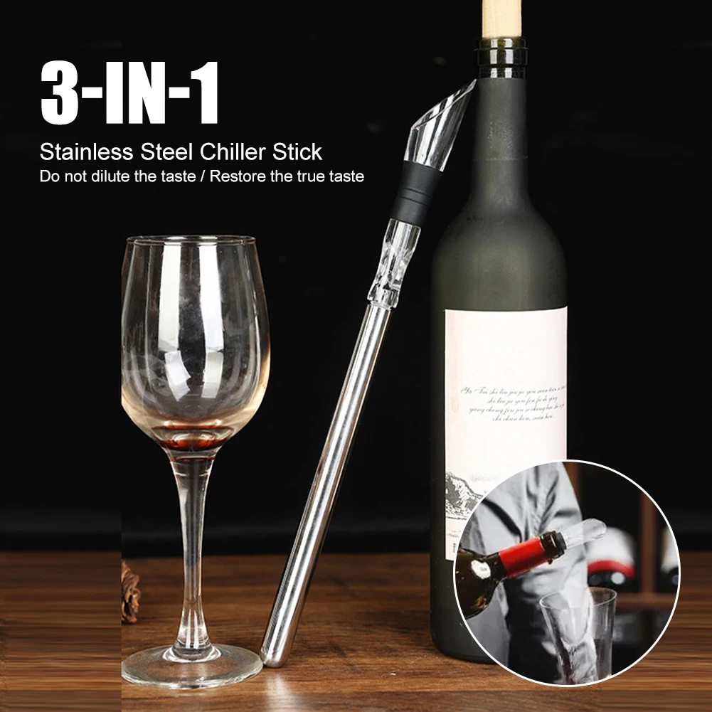 

Stainless Steel Wine Chiller Stick,Wine Pourer,Cooling Stick,Cooler,Beer,Juice,Beverage,Frozen,Home Party,Bar Tools,1PcS