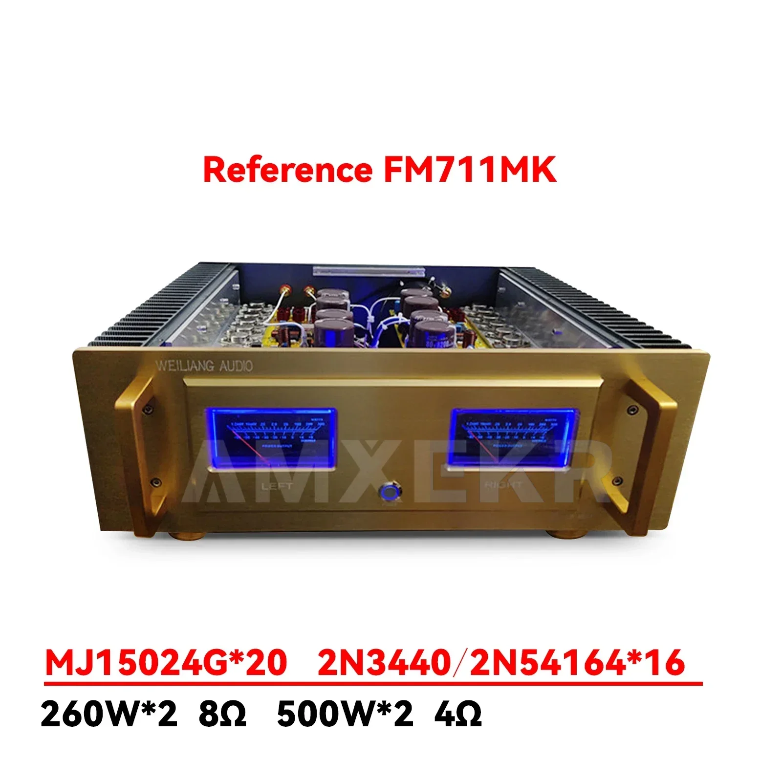 

AMXEKR Finished Hifi DIY FM711 Stereo 260W+260W Amplifier Beyond DarTZeel Sugden Amp