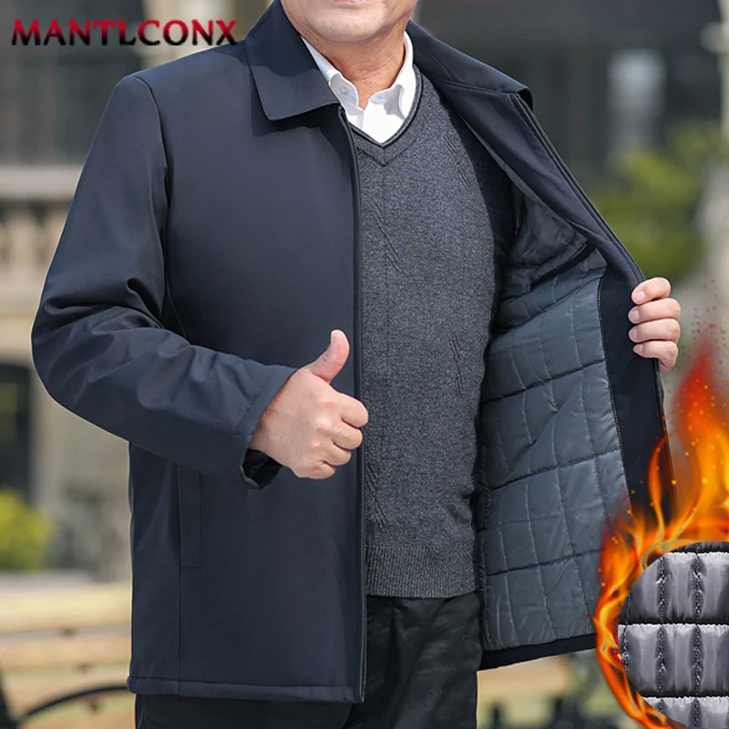 Thicken Padded Men\'s Winter Coats Thermal Inner Warm Men\'s Winter Jacket Parkas Outerwear Social Blazers Men Winter Jackets 3XL