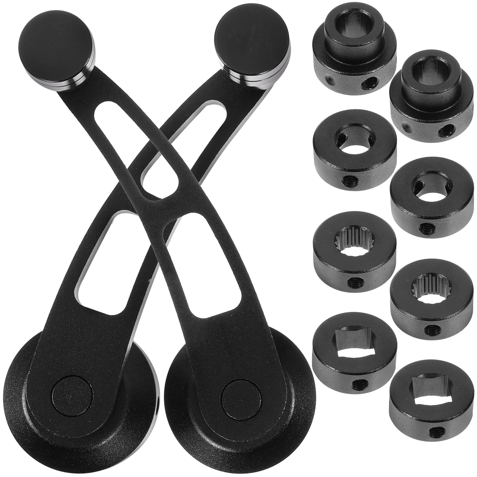 

1 set Aluminum Car Window Crank Handle Replacement Black Pair Durable Classic Car Interior Parts Window Winder Handle Rocker