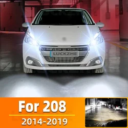 2Pcs For Peugeot 208 2014 2015 2016 2017 2018 2019 Car Led Headlight High Low Beam Canbus Headlamp Bulb 20000Lm