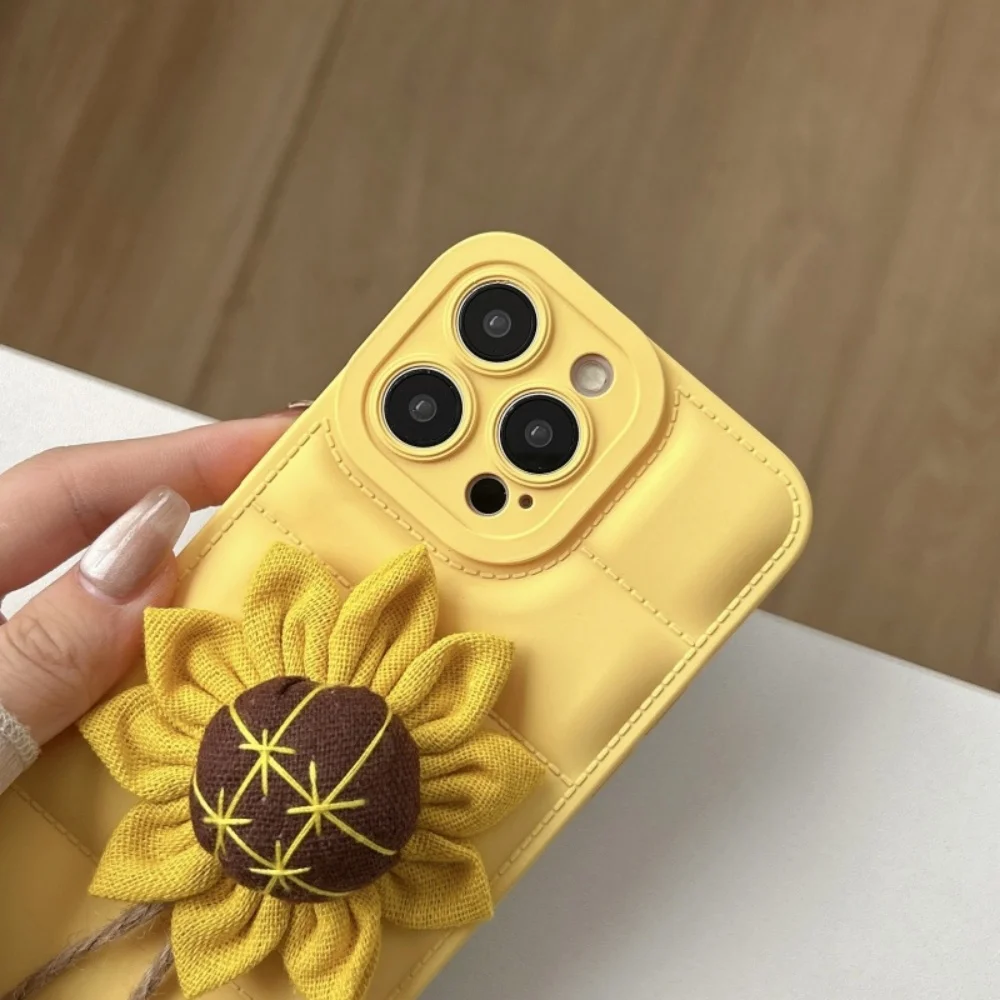 Luxus Sonnenblumen Pelzigen tuch Telefon Fall Für MOTO G13 G23 G53 G22 G32 G34 G52 G54 G64 G82 G52 G71S G84 Unten Jacken Soft Cover