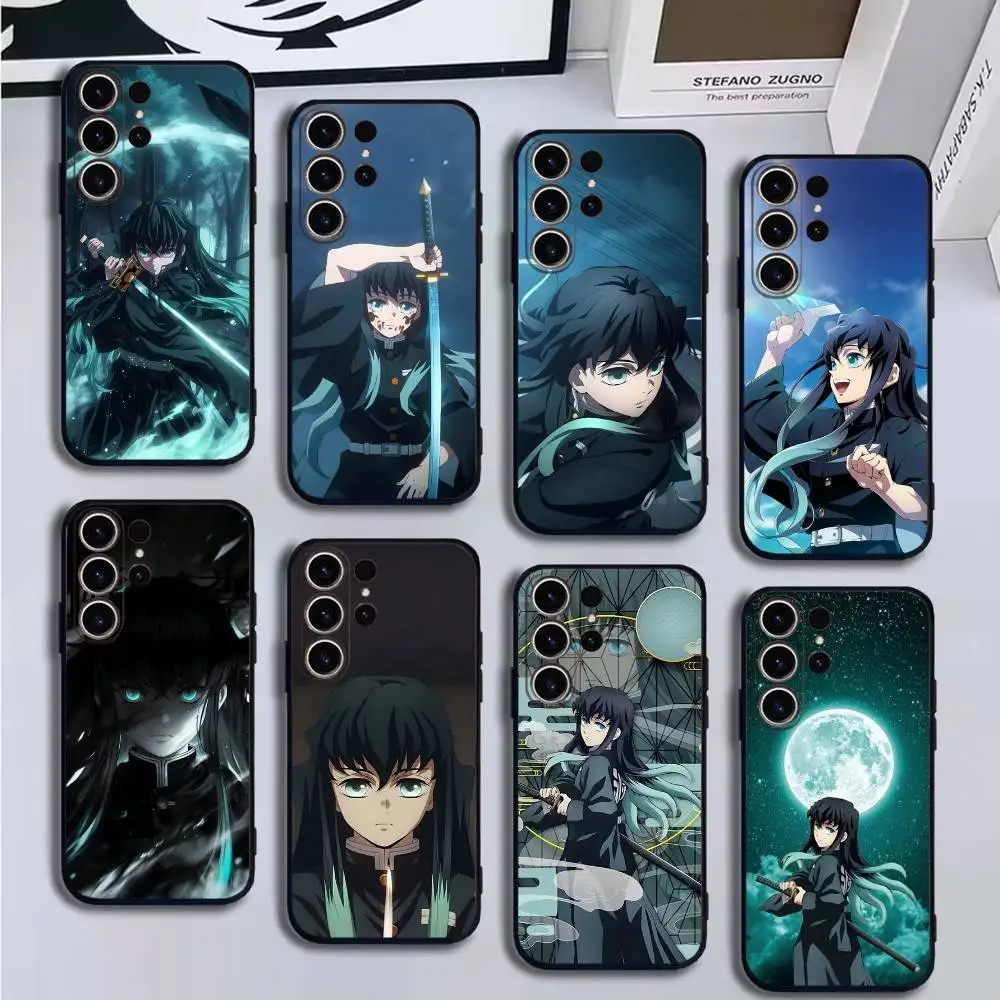 

Anime M-Muichiro T-Tokito Phone Case For SamsungS25,24,21,22,23,30,Ultra,20,Plus,Fe,Lite,Note,10,9,Soft Black Cover