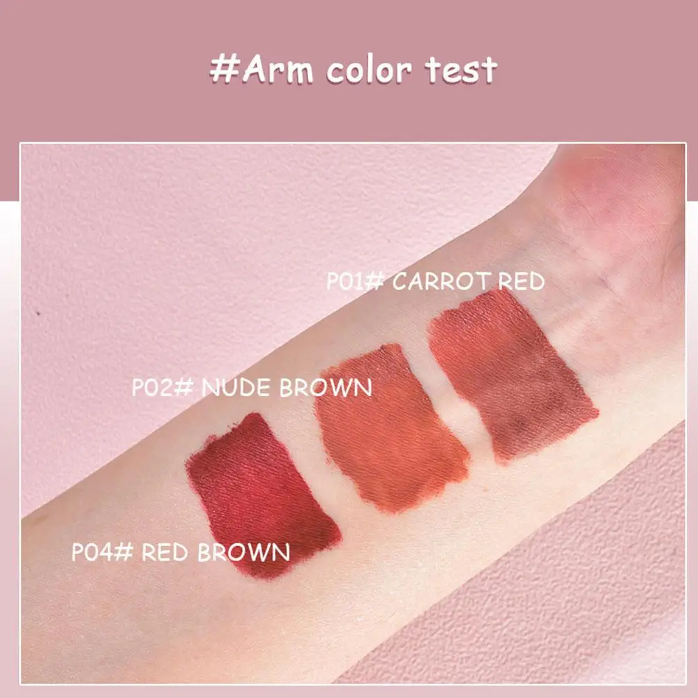 3 pz/4 pz rossetto liquido Set velluto opaco lucidalabbra pasta di fagioli smalto per labbra idratare lunga durata Lip Tint Kit cosmetico trucco