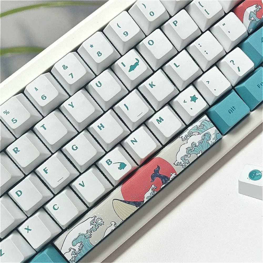 

Personalized keycap 127 keys, Cherry PBT coral sea theme, suitable for MX switch 60/84/90/104/108 mechanical keyboard