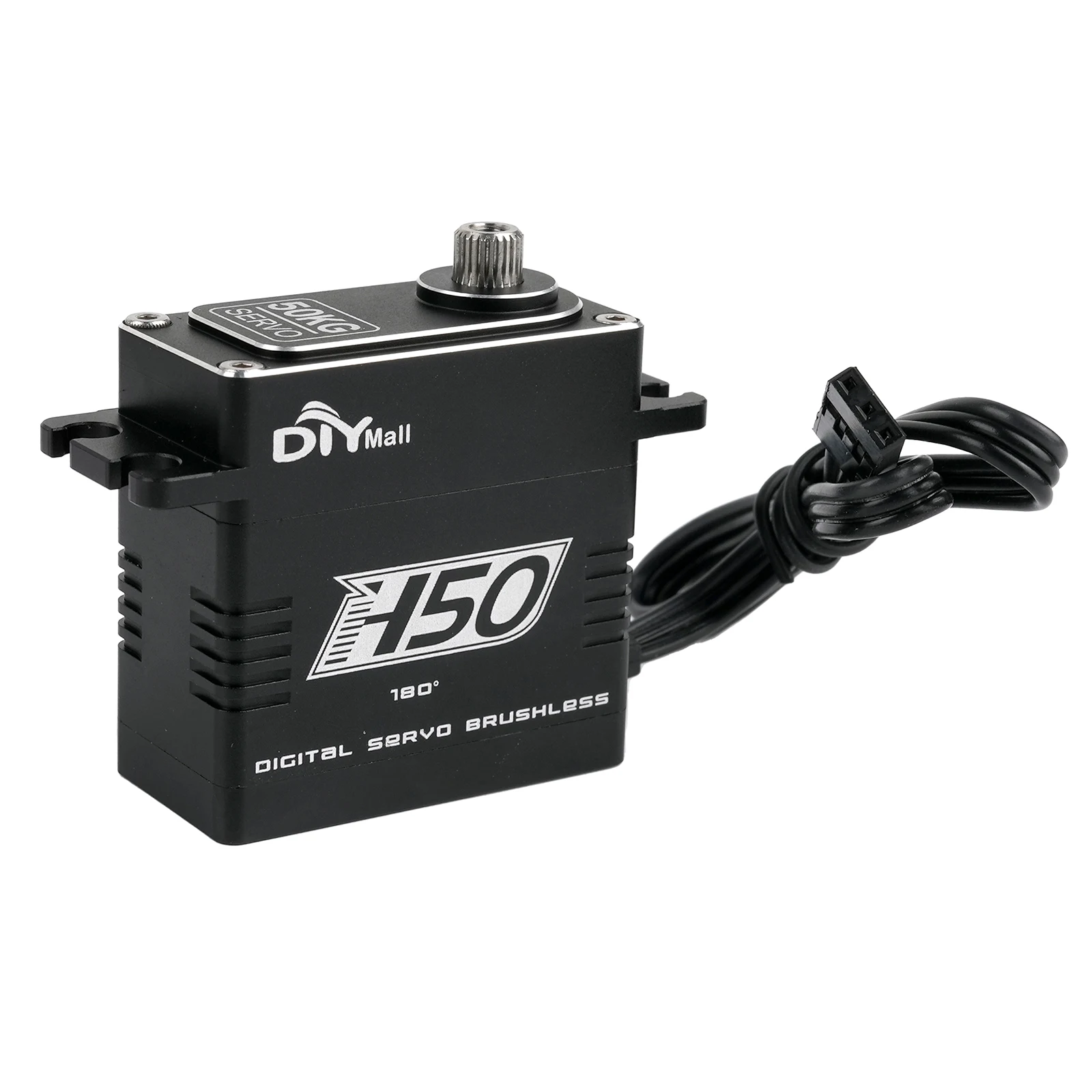 H50 50kg todo em metal servo motor sem escova digital alto torque 180/270/360 graus à prova dip67 água ip67 4.8v-8.4v para brinquedos modelo de carro rc