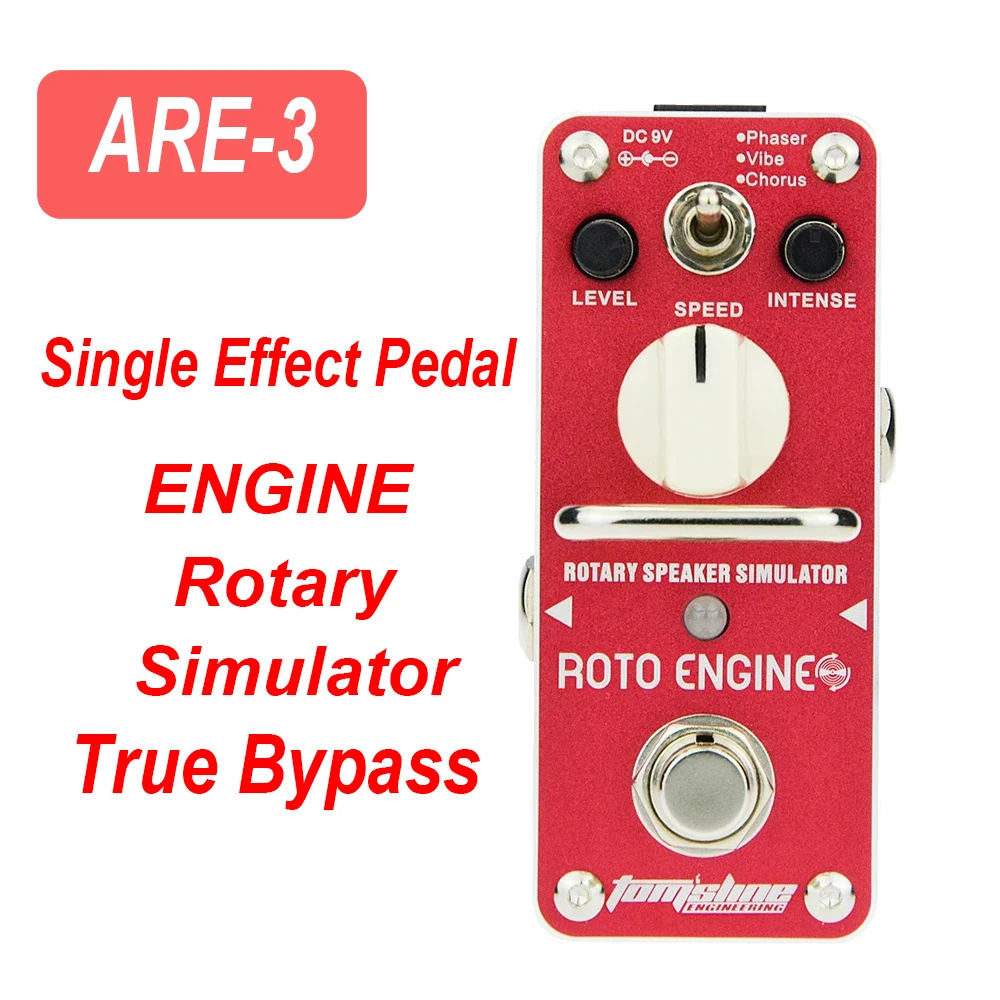 aroma-are-3-roto-engine-rotary-speaker-simulator-guitar-effect-pedal-single-block-effects-pedal-true-bypass-guitar-accessories