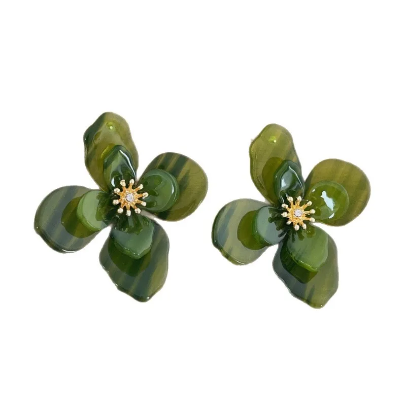 Sweet Jewelry Summer version Elegant Temperament Resin Flower Earrings For Women Party Gifts 2026 Trend New Accessories