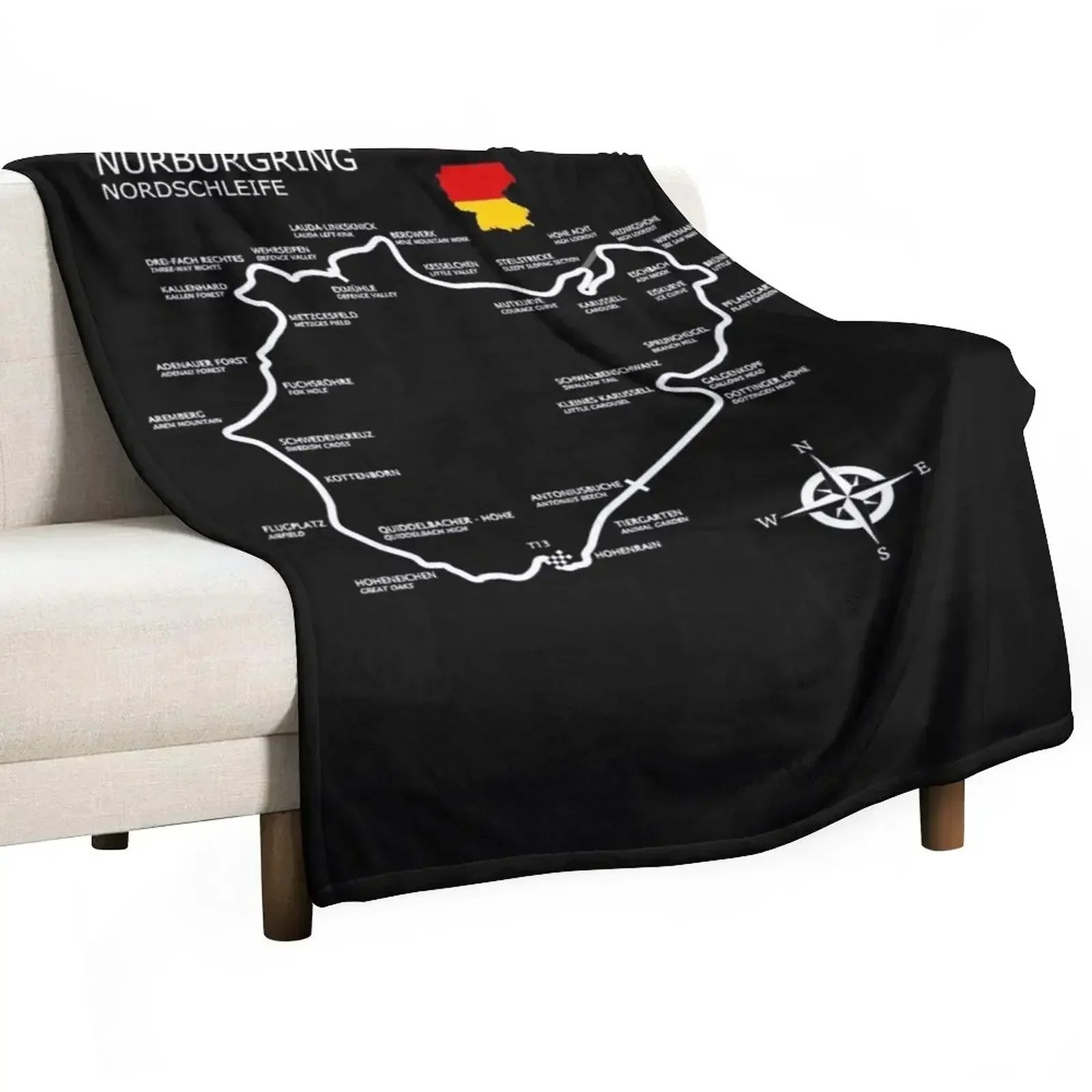 The Nurburgring - Nordschleife Classic T-Shirt.png Throw Blanket manga Multi-Purpose christmas decoration Blankets