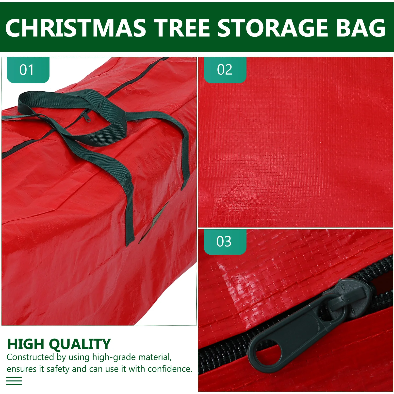 

1Pcs Christmas Tree Storage Bag Large Capacity Foldable Dustproof Zipper Organizer Xmas Tree Pouch Household Storage