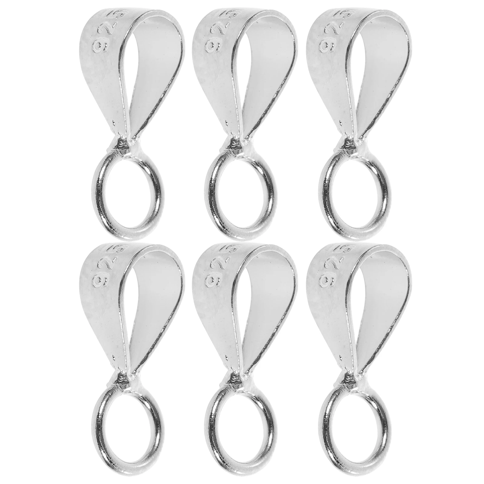 

6 шт., серебряный кулон, пряжка, застежки-омары, разъемы для ювелирных изделий, запорки, ожерелье, фурнитура, подвесной держатель, браслет, изготовление ювелирных изделий