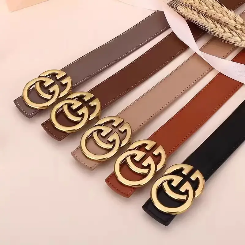 Women's Casual Denim Buckle Decorative Waistband for Students Top Quality Leather Belt Versatile Simple Style Female Accessories image 2