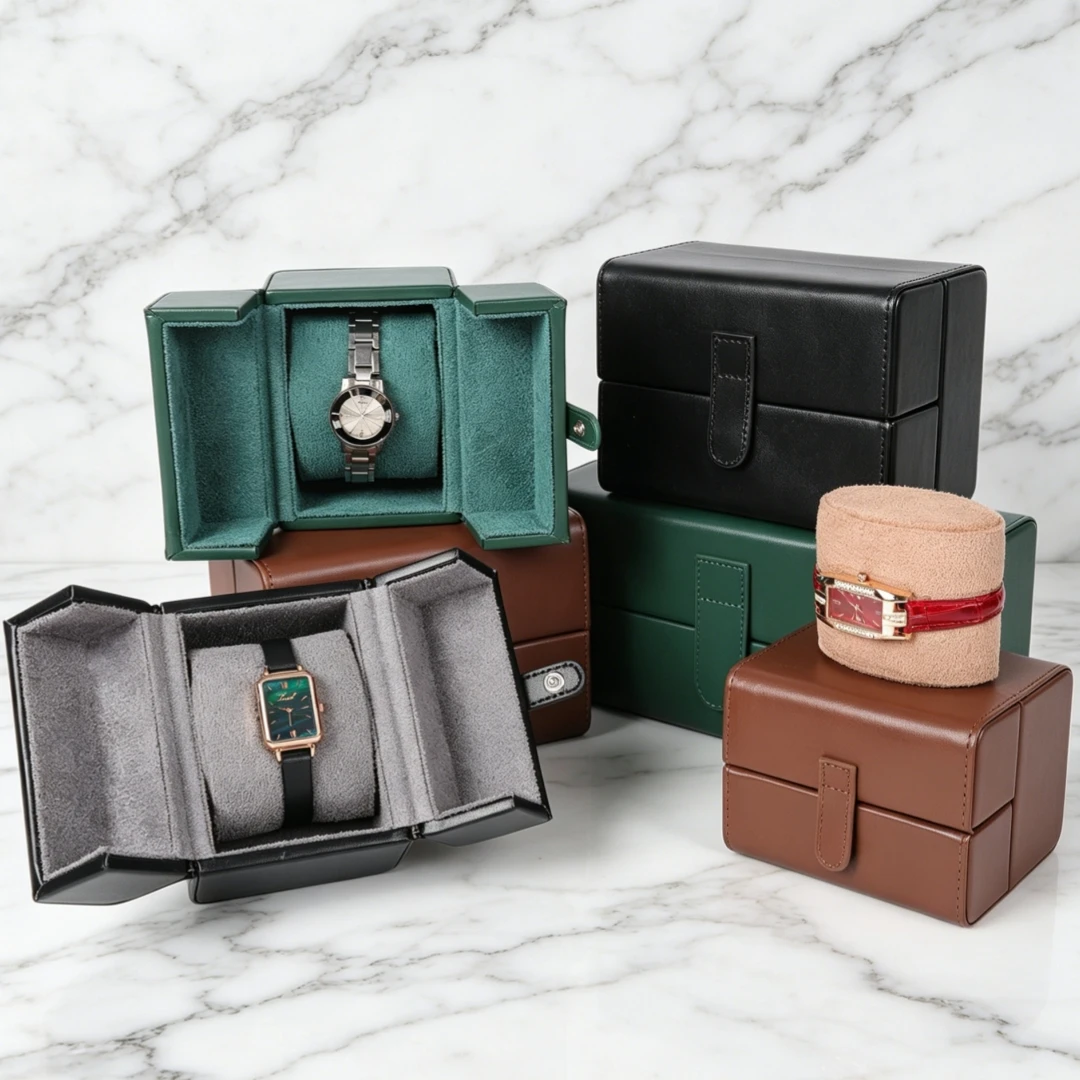 Men Women Luxury 1/2/3 Bits Watch Storage Box Double Open Display Clock Square Gift Package Suitable for Automatic Quartz Watch