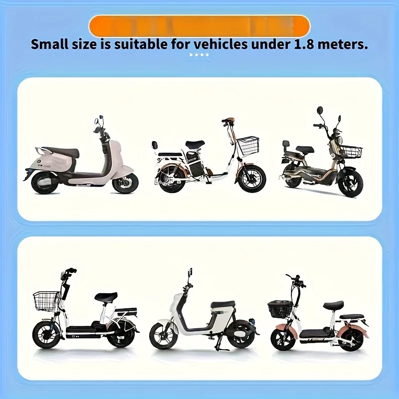 Universal motorcycle and bicycle cover; small floral print car cover; rainproof, dustproof, portable electric scooter cover - view 2