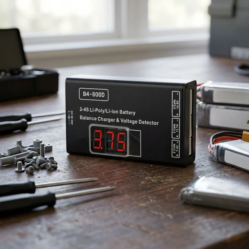 For Versatile For LiPo Balance For Charger With Voltage Meter For RC Car Model Flyer 7.4V 11.1V 14.8V Battery Charging