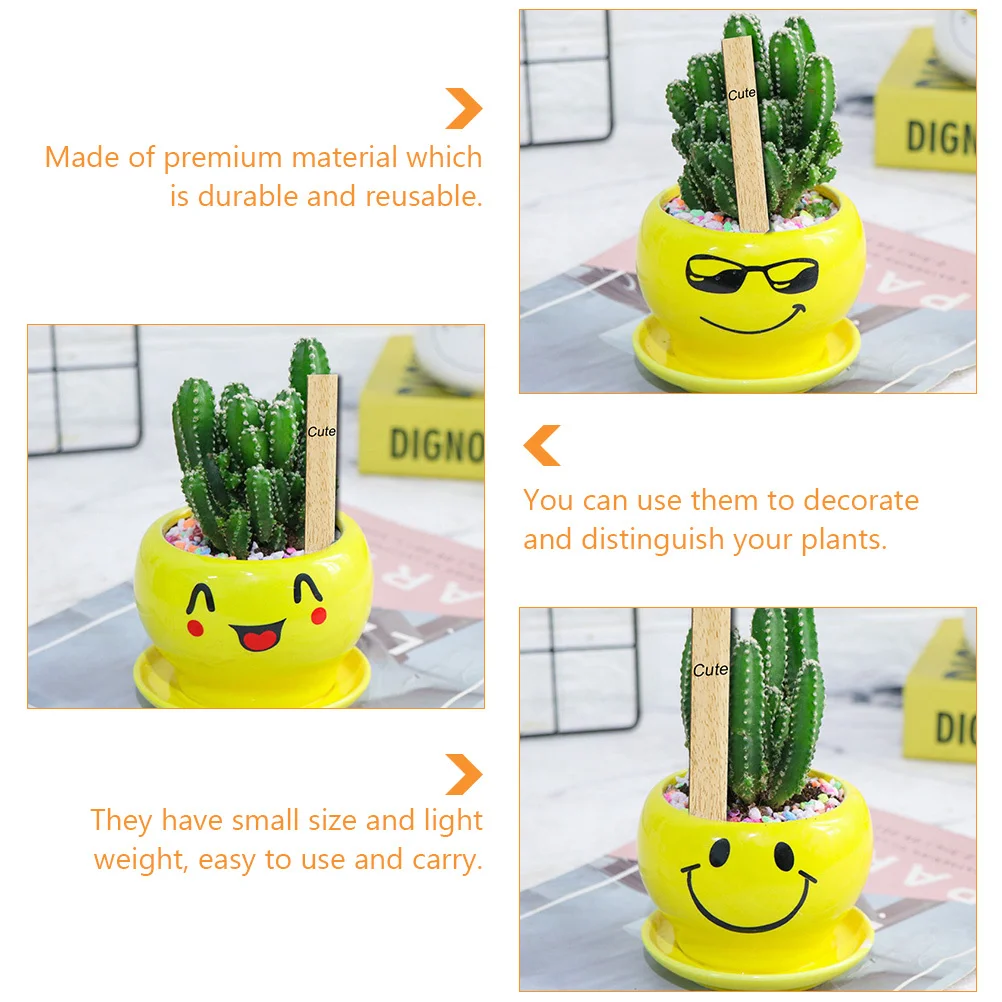 

50Pcs Premium Gardening Labels Creative Vegetable Markers Stylish Rectangular Tags for Flowers Plants Easy to Use and Carry