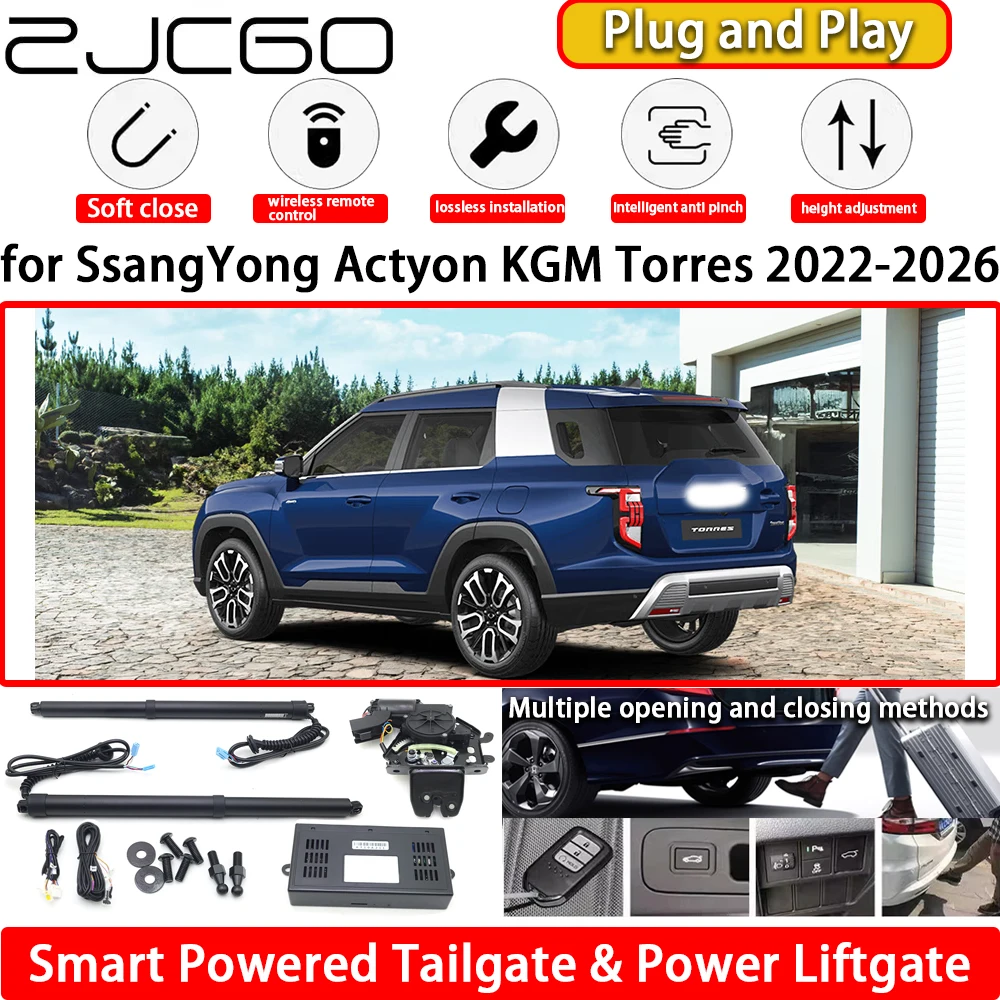 

ZJCGO for SsangYong Actyon KGM Torres 2022-2026 OEM Automatic Electric Powered Tailgate Power Liftgate Tail Gate Lift Kit System