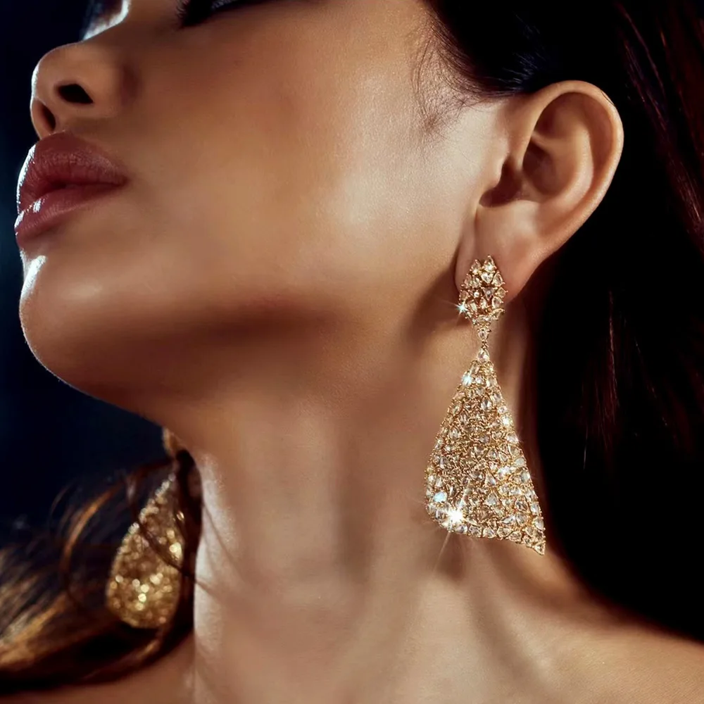

Missvikki New Luxury Long Original Earrings for Women Girl Daily Party Summer Bridal Wedding Trendy Accessories High Quality