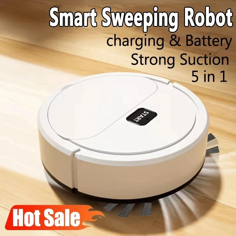 Smart Sweeping Robot Mini Silent Vacuum Cleaner Sweep Mop Brush Three-in-one Multi-function Cleaning Machine for Home