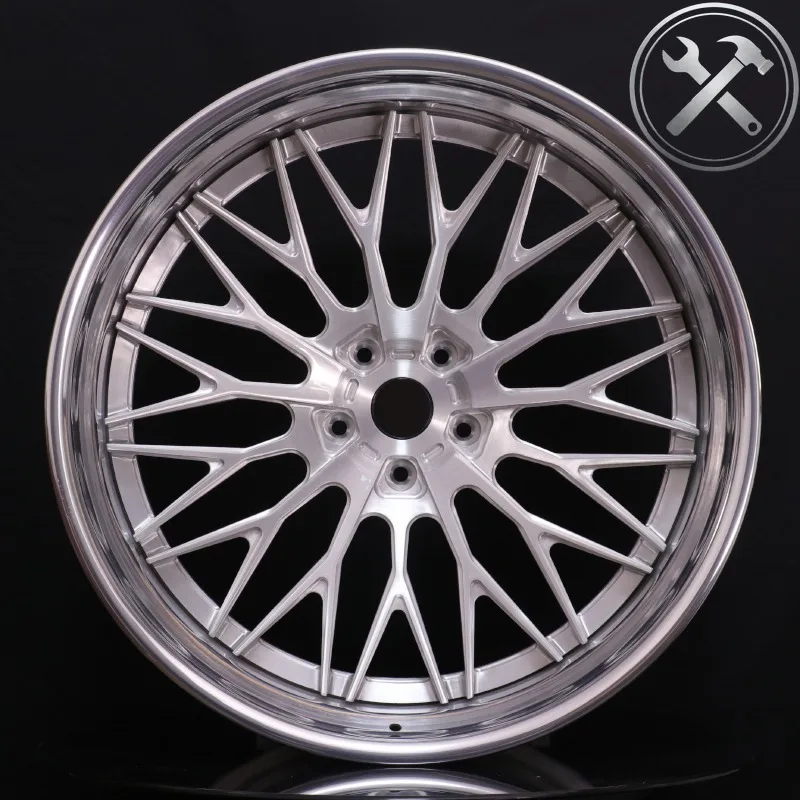 

Custom Forged Three Piece Wheel Rims 5X112 Manufacturer Aluminum Alloy 18 19 20 22 24 Inch Polished Chrome Universal Fit