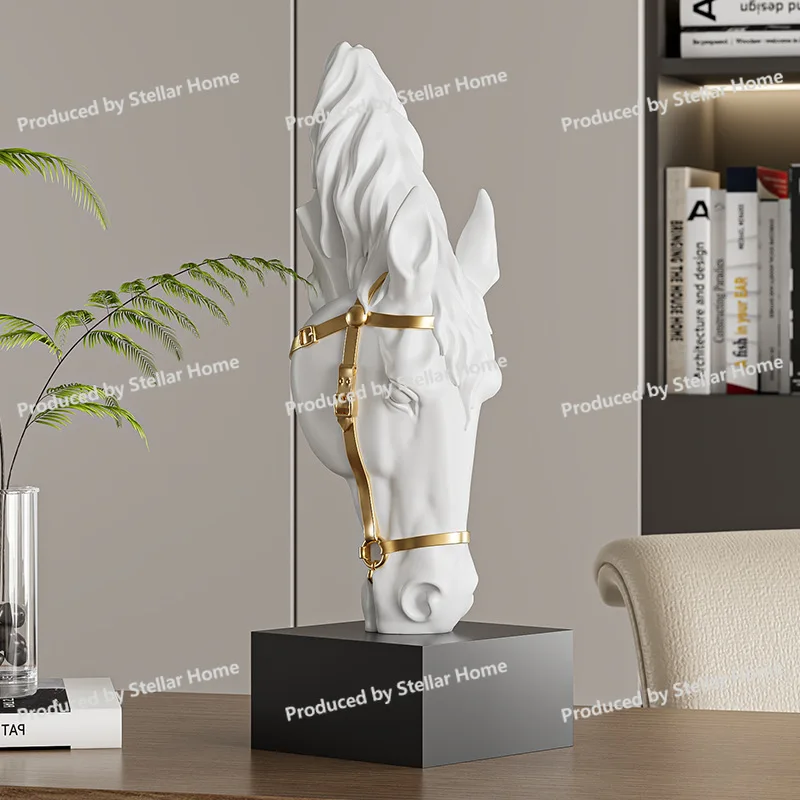 Modern Abstract Horse Head 3d Decorative Ornament-Perfect for Living Room, Entryway, Tv Console, Wine Cabinet, Artistic Display