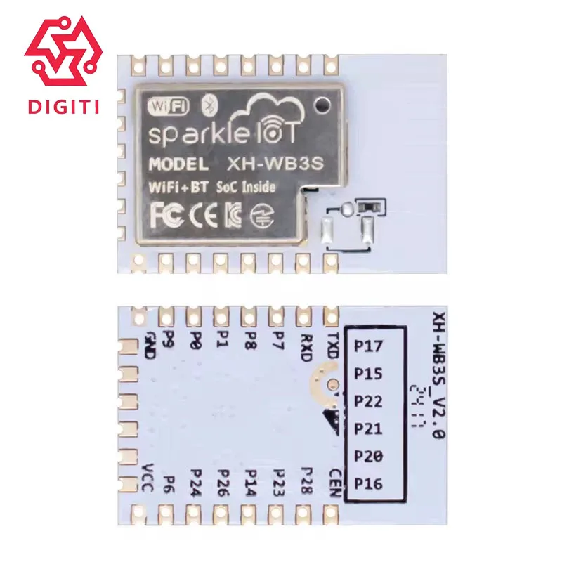 NiceMCU WB3S Development Board - Dual-Mode WiFi & Bluetooth 5.0 Module with BK7238 SoC